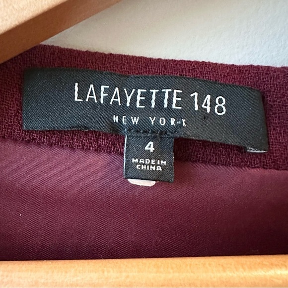 Lafayette 148 Sheath Shift Short Sleeve Wool Dress - Picture 10 of 11